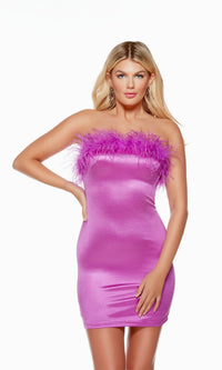 Neon Magenta Short Dress By Alyce For Homecoming 4723