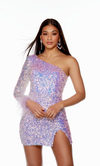 Light Orchid Short Dress By Alyce For Homecoming 4752