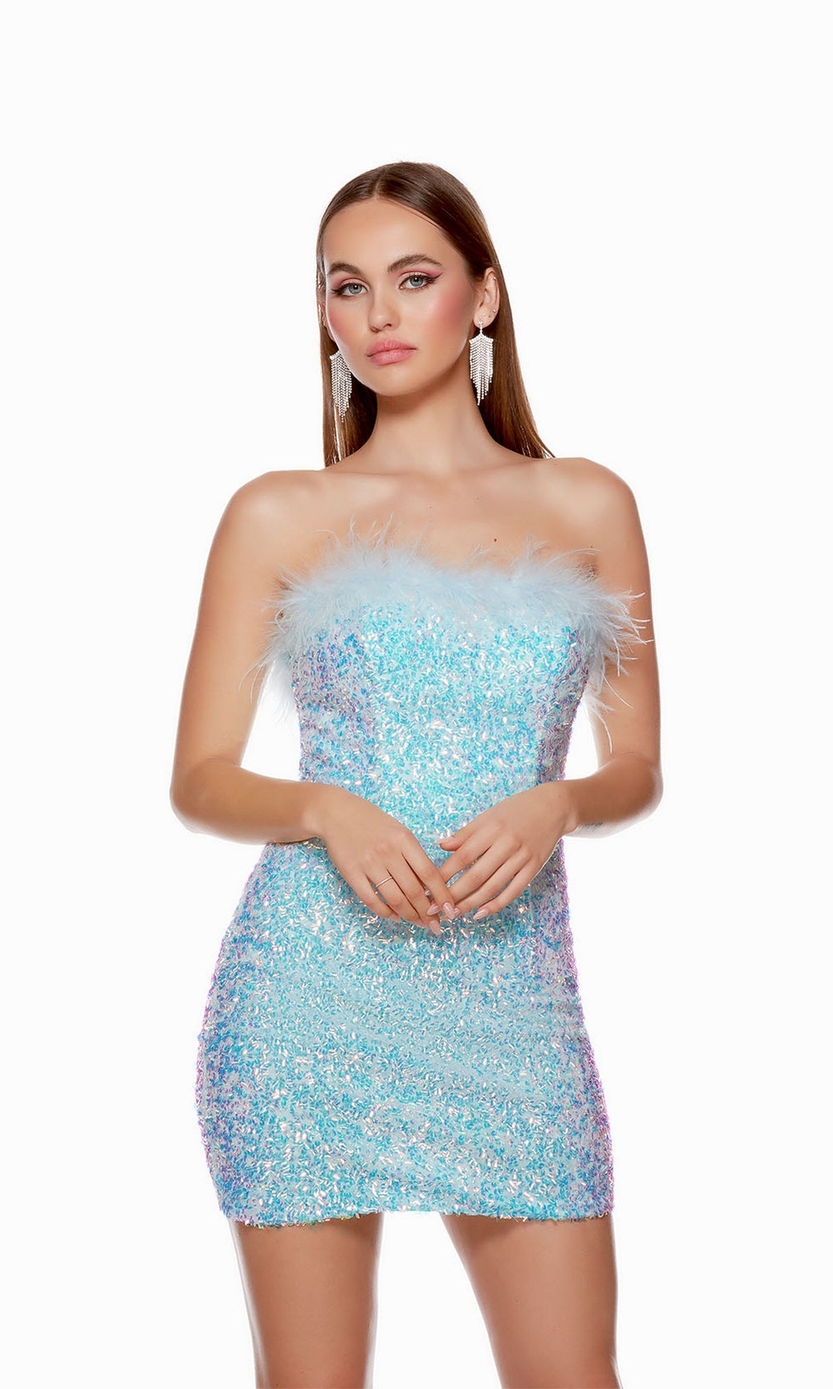 Sky Blue Short Dress By Alyce For Homecoming 4767
