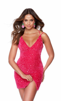 Fuchsia Short Dress By Alyce For Homecoming 4772
