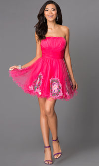  Short Homecoming Dress With Details On The Skirt