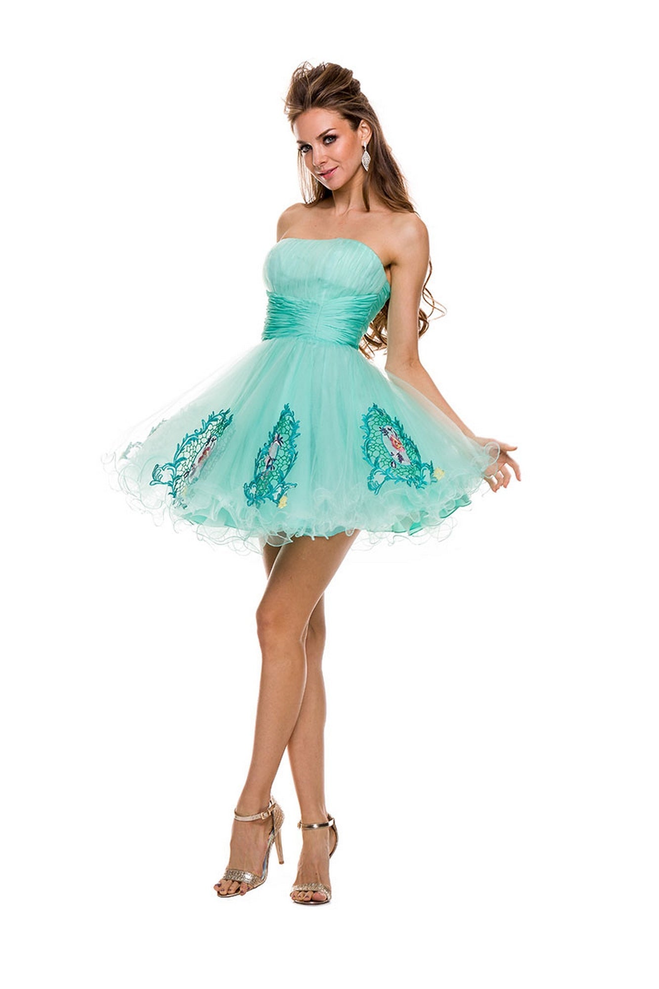  Short Homecoming Dress With Details On The Skirt
