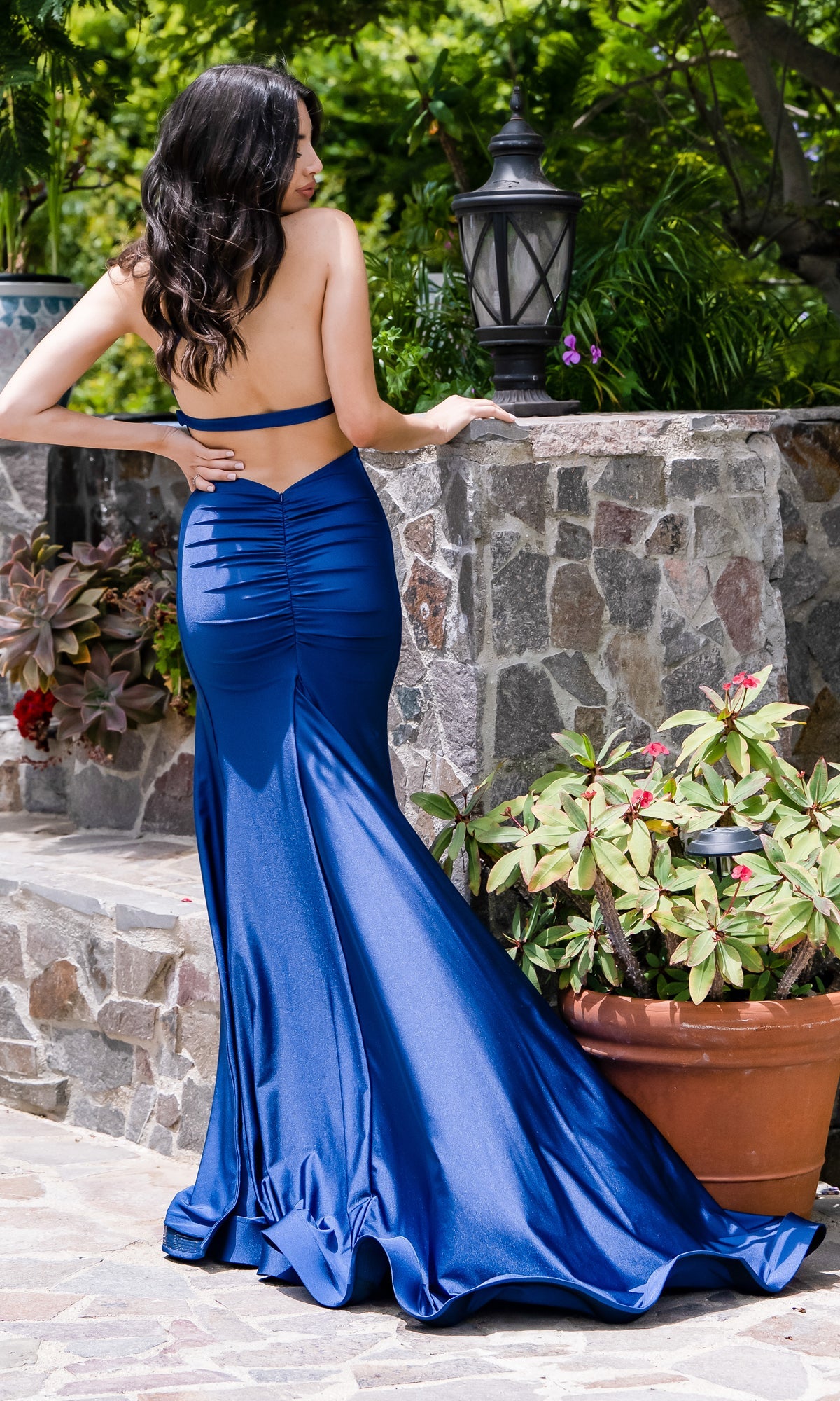Form-Fitting One-Shoulder Long Dress 6802H by Atria