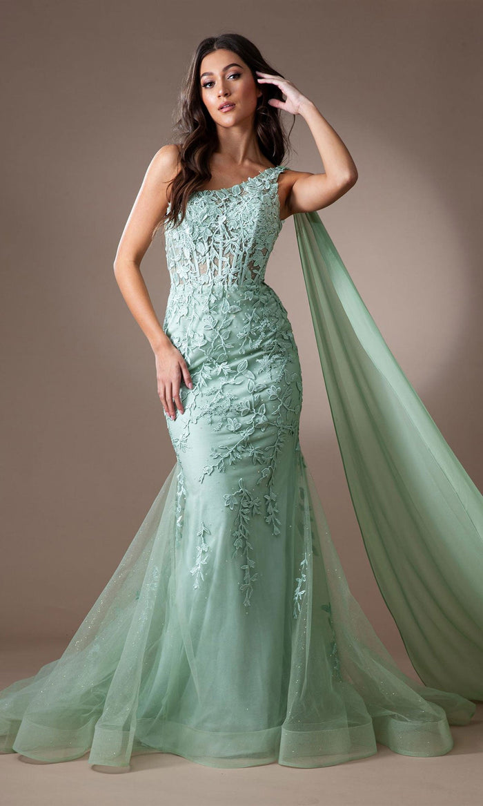 Sage Formal Long Dress 7048 By Amelia Couture