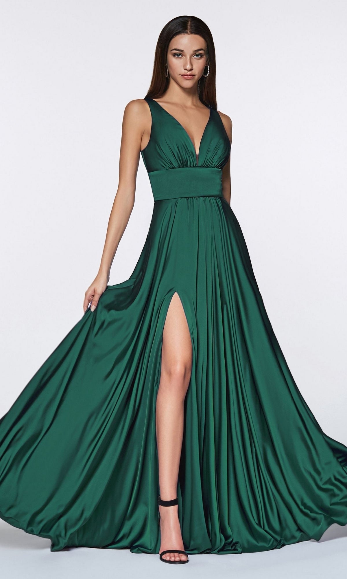 Emerald Long Formal Dress 7469 by Ladivine