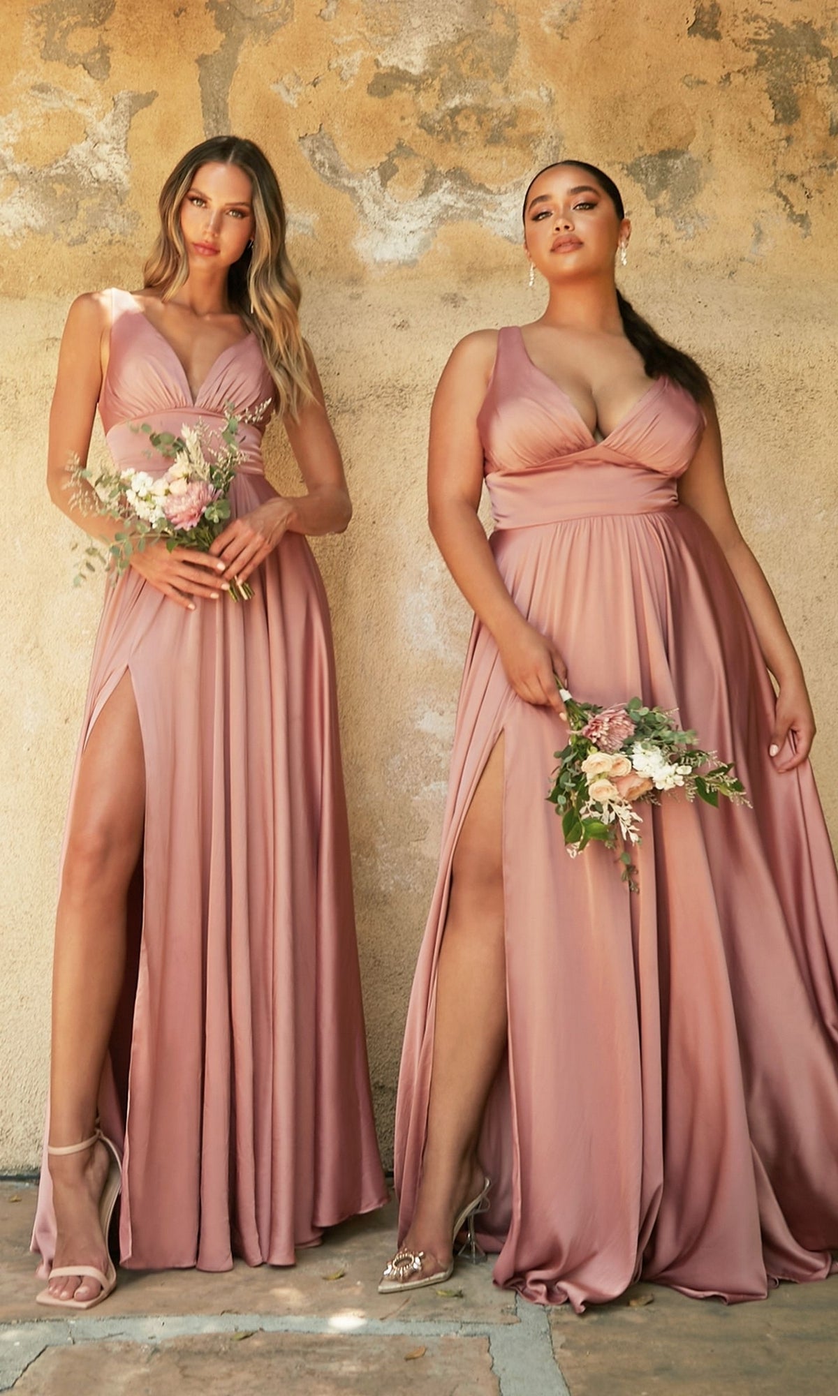 Rose Gold Long Formal Dress 7469 by Ladivine