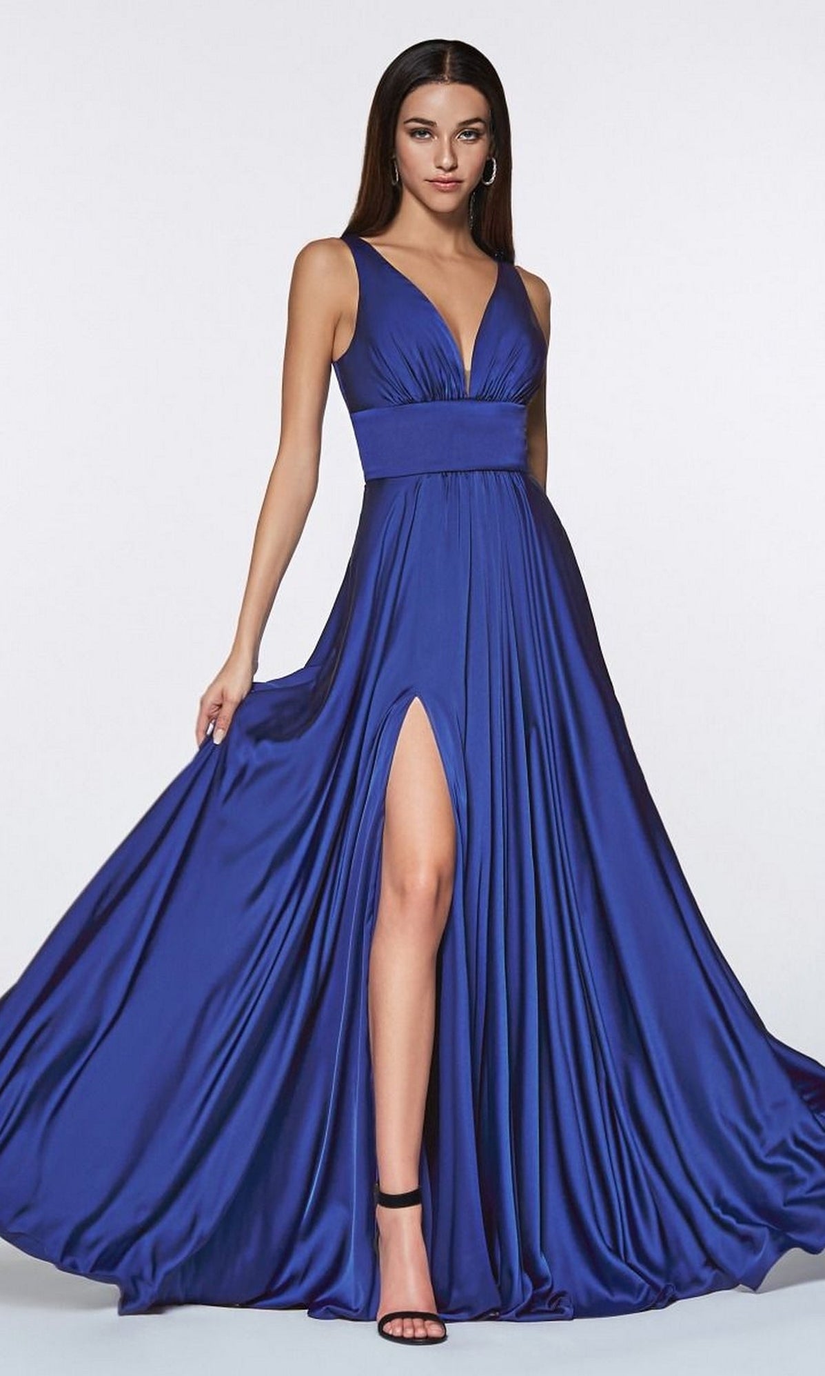ashley lauren prom dresses 11438 3/4 length Navy Petite Ditsy Tie Color:Tan Brown