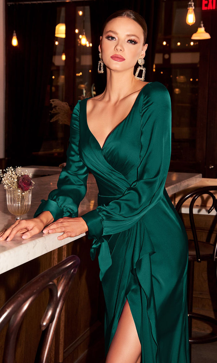 Emerald Long Formal Dress 7478 by Ladivine