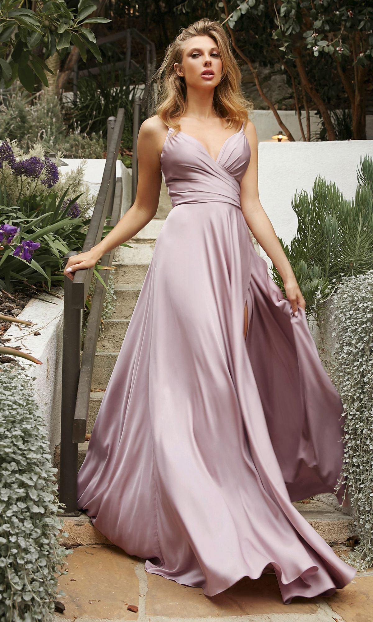 Mauve Long Formal Dress 7485 by Ladivine