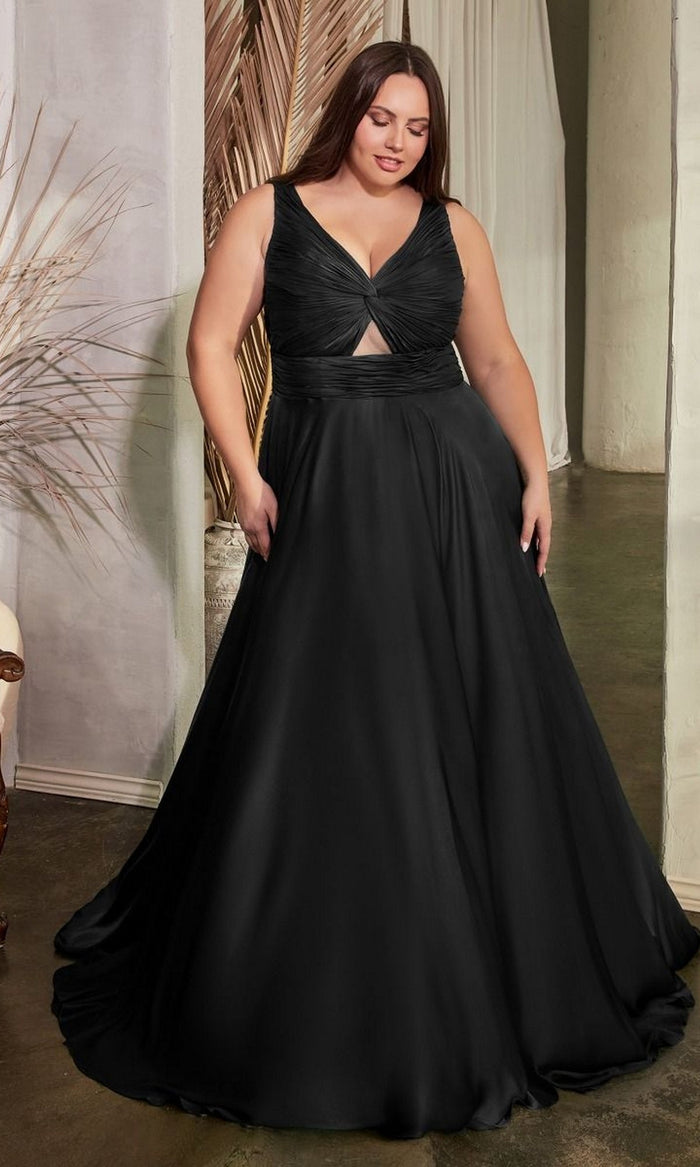 Black Formal Long Plus-Size Dress 7497C By Ladivine