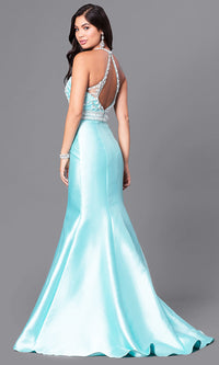  Long Mermaid Prom Dress with Beading