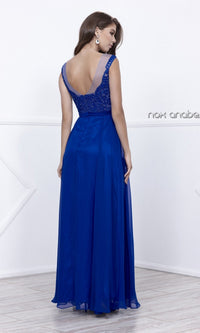  Chiffon Long Prom Dress With Belt