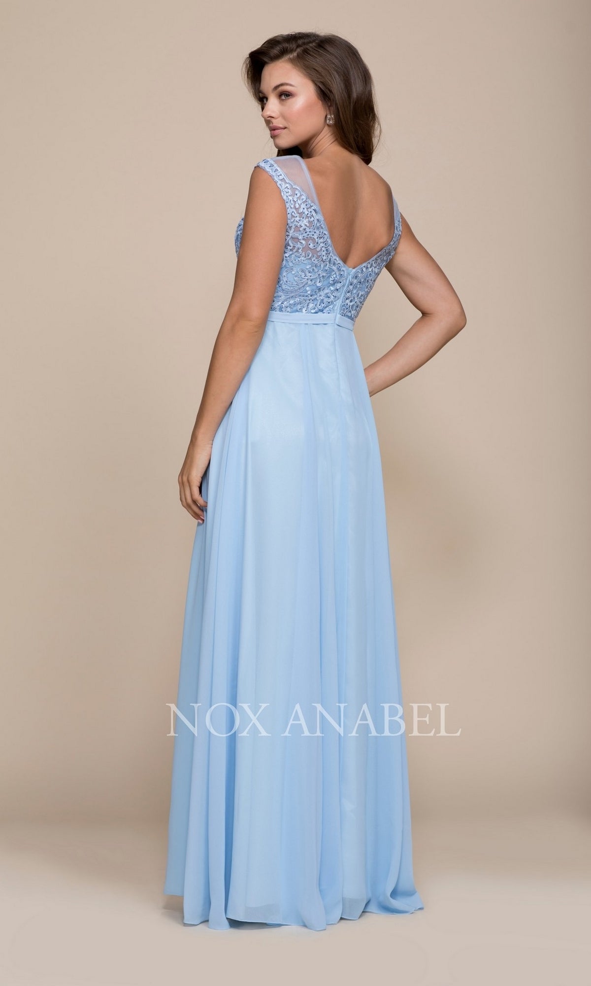  Chiffon Long Prom Dress With Belt