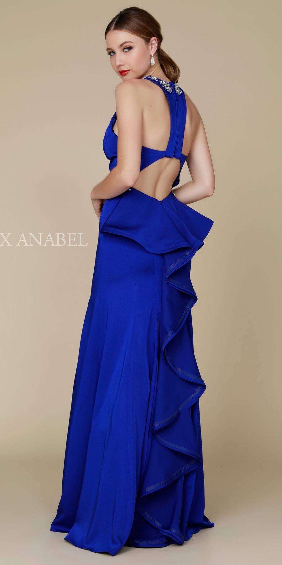  Formal Gown With Ruffle Back