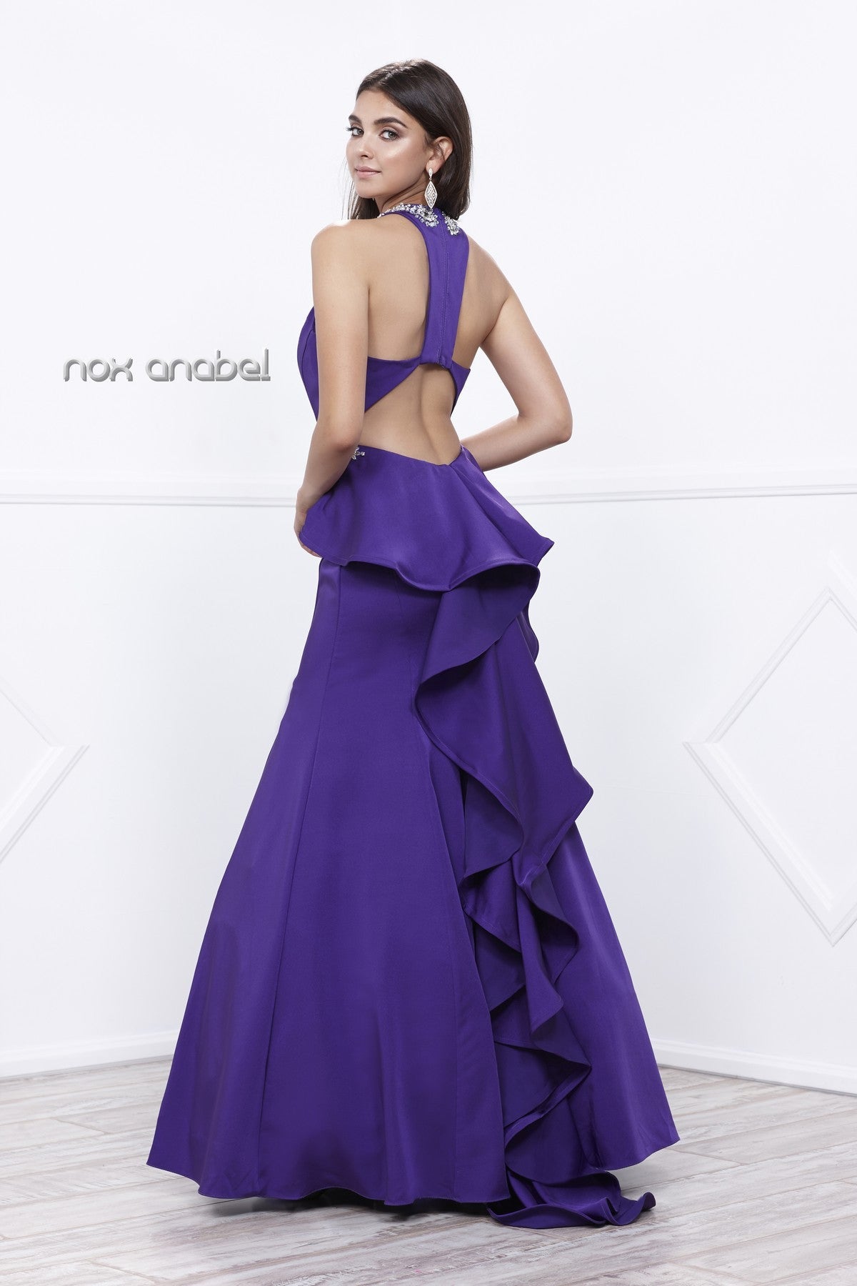  Formal Gown With Ruffle Back