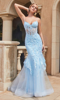 Blue Formal Long Dress 9316 By Ladivine