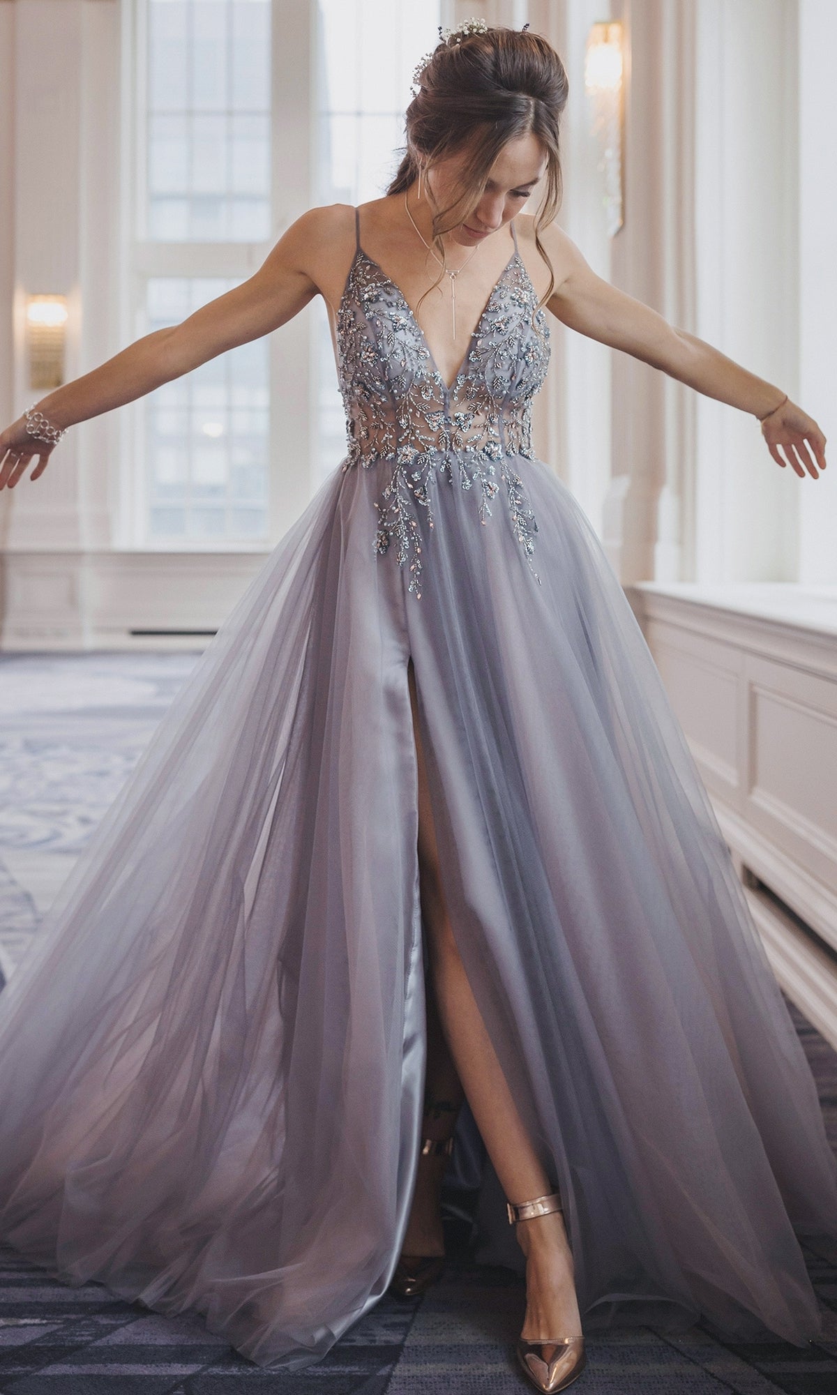Andrea & Leo Long Formal Dress A0672