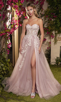 Mauve Andrea & Leo Long Formal Dress A1029