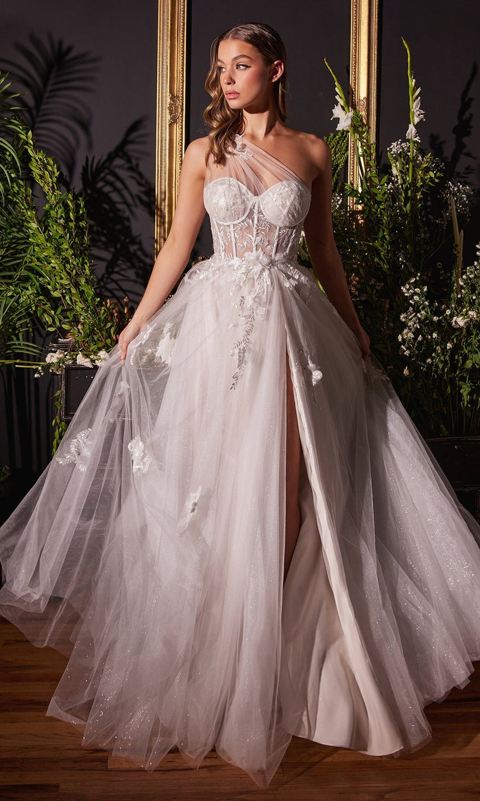 Off White Long Formal Dress A1053W by Andrea & Leo