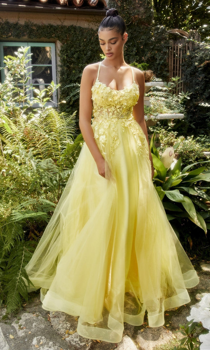 Yellow Andrea & Leo Long Formal Dress A1142