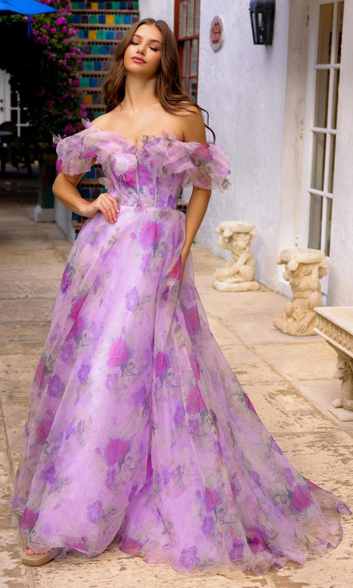 Lilac Formal Long Dress AG0103 By Amelia Couture
