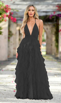 Black Formal Long Dress Alances By Velvi