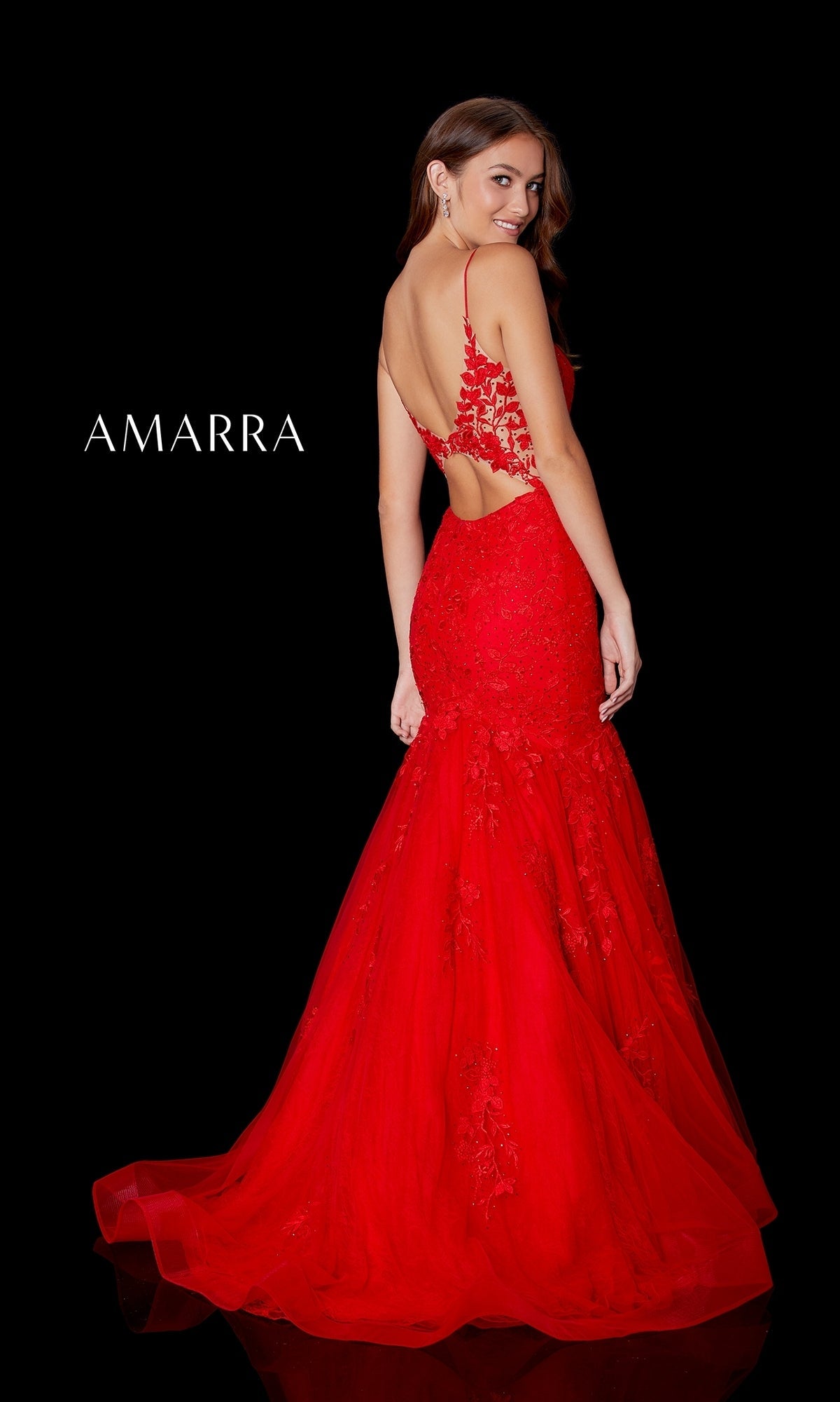 Red Amarra Long Formal Dress 87226