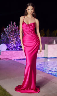 Fuchsia Ladivine Long Formal Dress BD7044