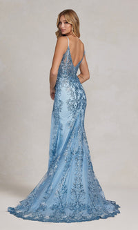  Fuchsia Long Corset Prom Dress with Train C1197
