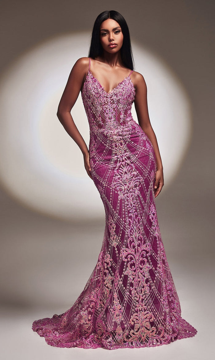 Amethyst Ladivine Long Formal Dress CC2168