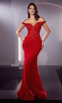 Red Long Formal Dress CC8952 by Ladivine