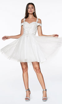 Off White Ladivine Short Party Dress CD0132