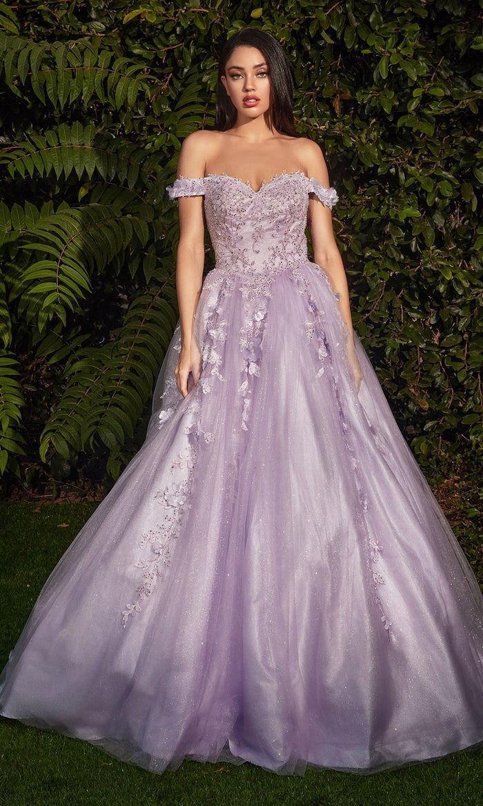 Lilac Long Formal Dress CD0185 by Ladivine