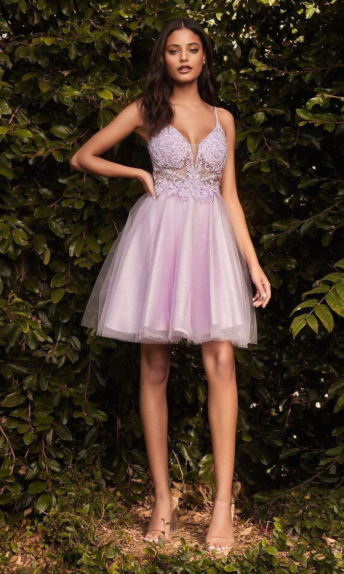 Lilac Ladivine Short Party Dress CD0190