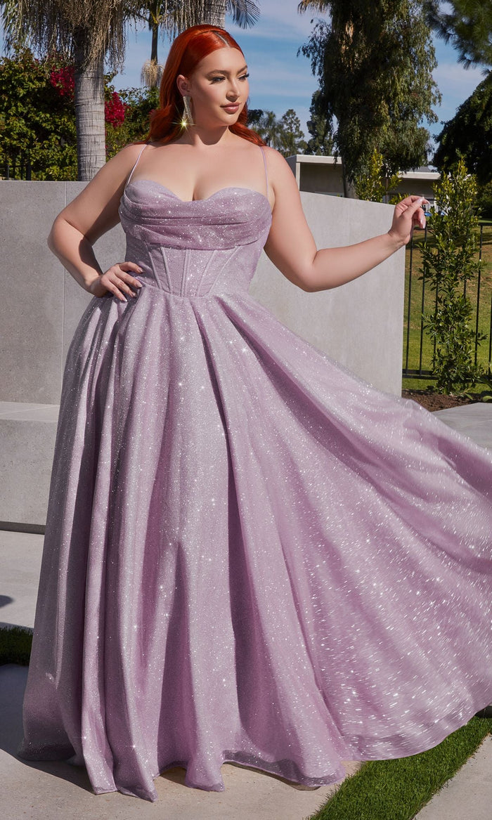 Lavender Long Plus-Size Formal Dress CD252C by Ladivine