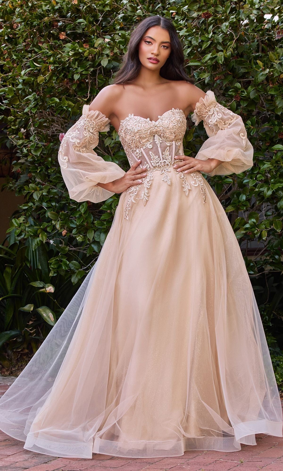 Long Formal Dress CD948 by Ladivine Champagne / 2