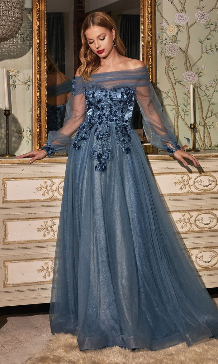 Azure Long Formal Dress CD978 by Ladivine