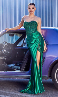 Emerald Long Formal Dress CDS406 by Ladivine