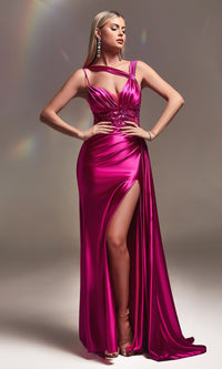 Magenta Long Formal Dress CDS415 by Ladivine