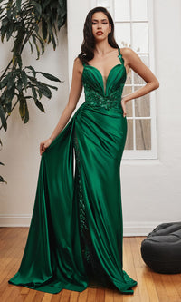 Emerald Long Formal Dress CDS417 by Ladivine