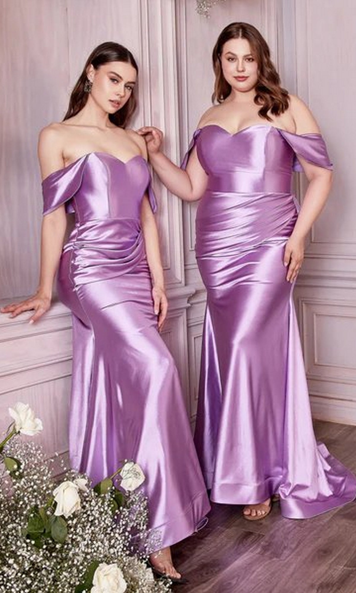 Lavender Long Plus-Size Formal Dress CH163C by Ladivine