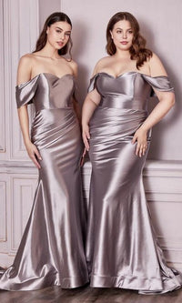 Mink Long Plus-Size Formal Dress CH163C by Ladivine