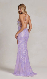  Sequin-Lace Long Formal Prom Dress D1157