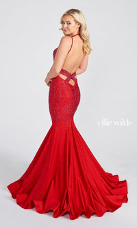 Ruby Shimmering Embellished Ellie Wilde Prom Dress EW122001