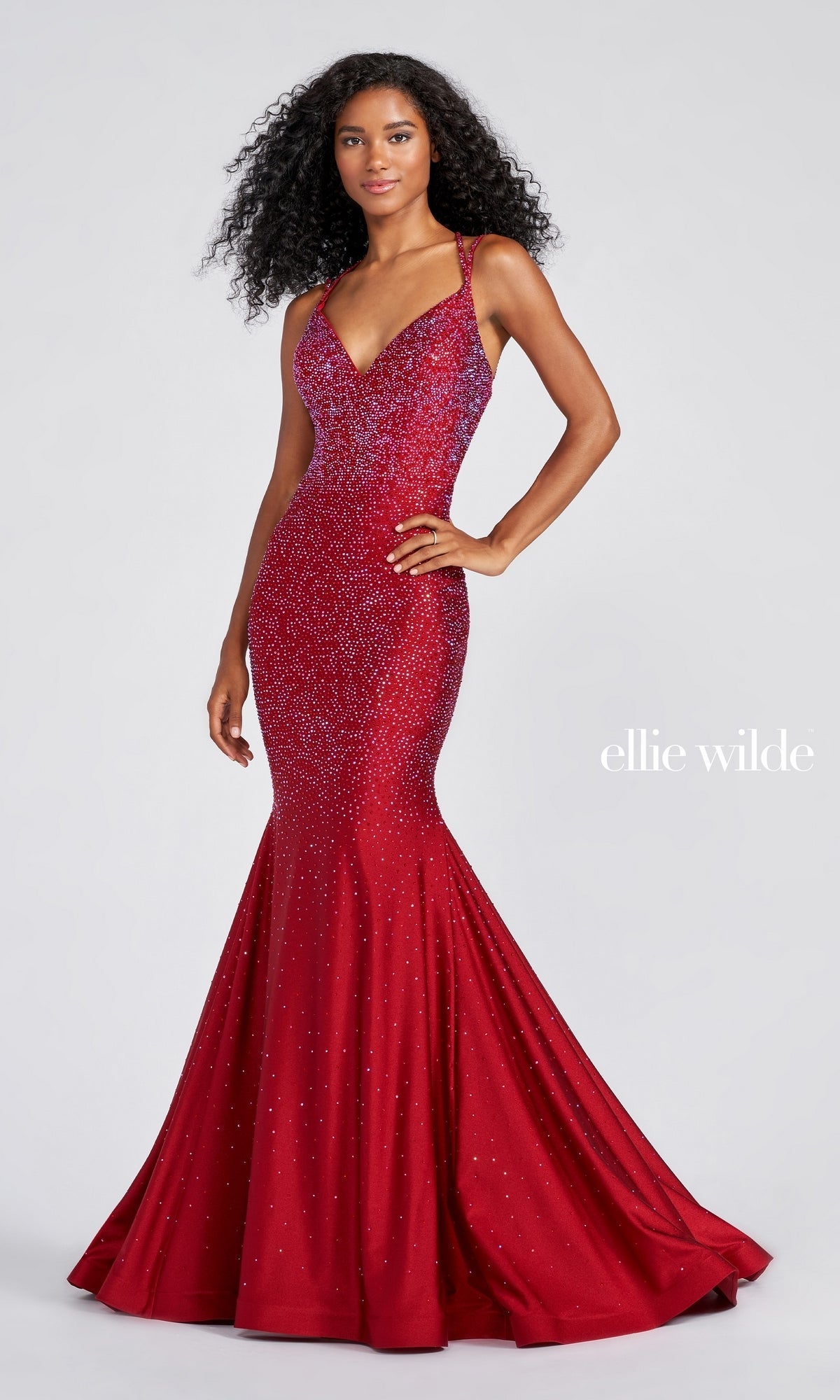 Shimmering Embellished Ellie Wilde Prom Dress EW122001 Shimmering Embellished Ellie Wilde Prom Dress EW122001