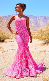 Cerise Mermaid Dress EW34009 by Ellie Wilde