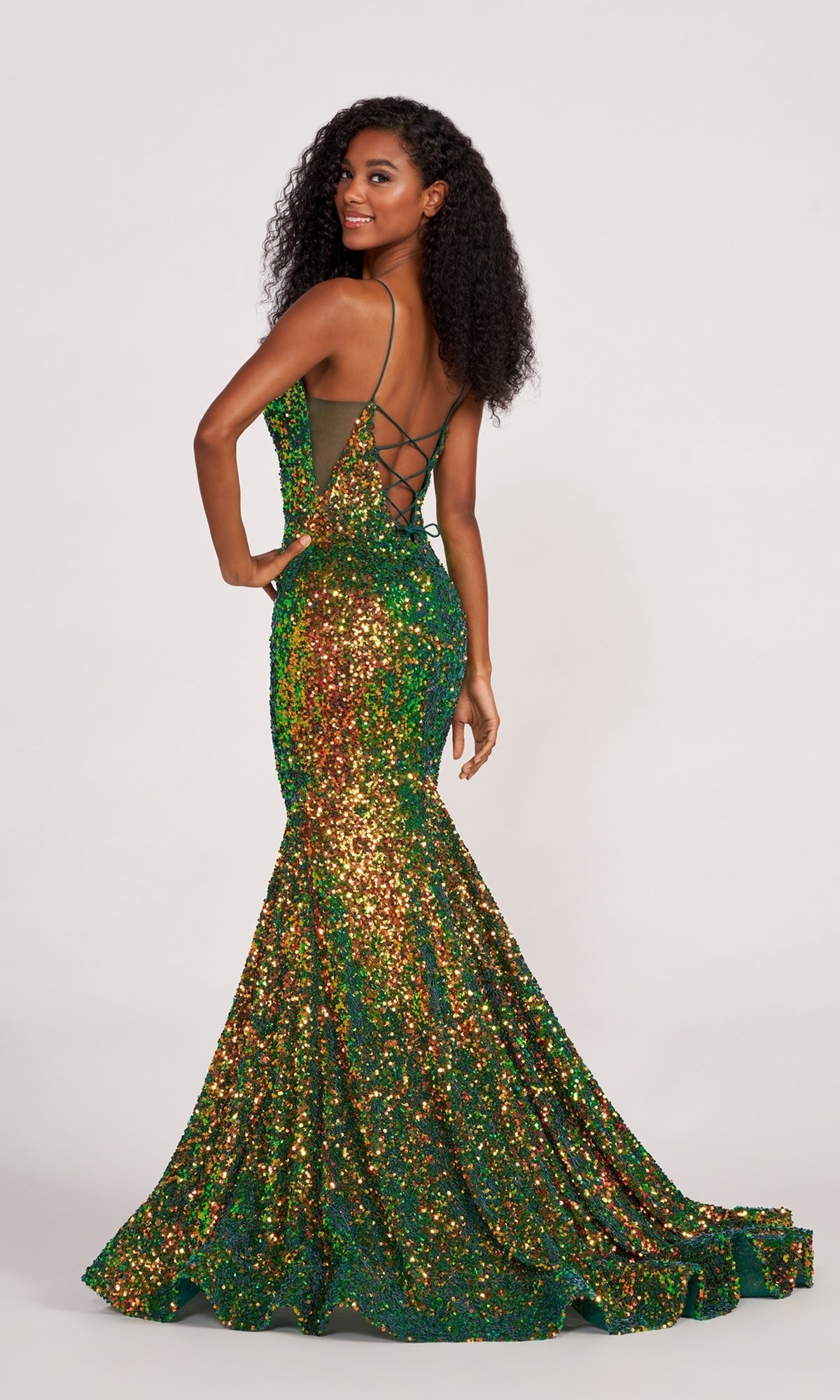 Mermaid Sequin Prom Dress By Ellie Wilde EW34016