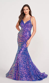Iris Mermaid Sequin Prom Dress By Ellie Wilde EW34016