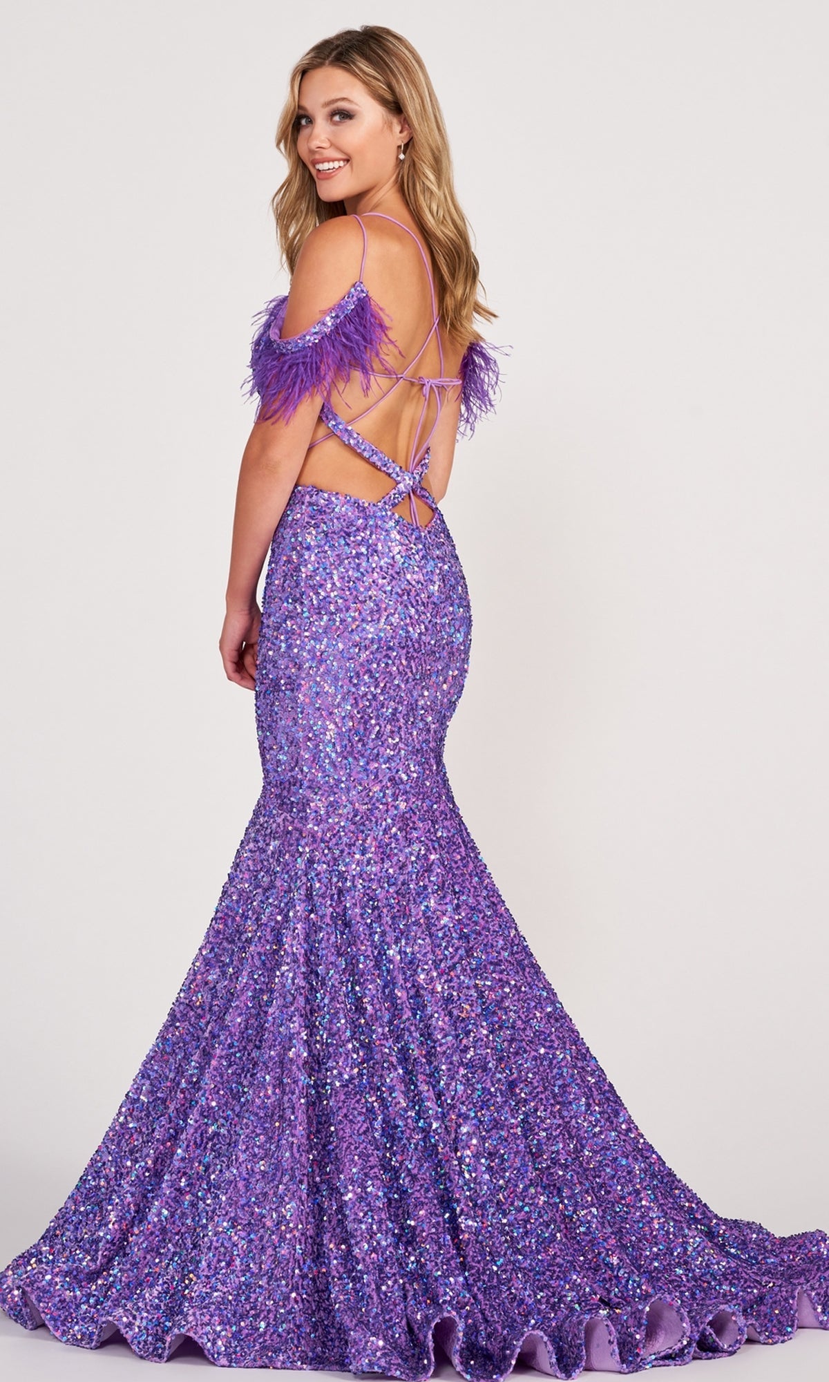 Feather Sequin Off The Shoulder Dress EW34017 Feather Sequin Off The Shoulder Dress EW34017