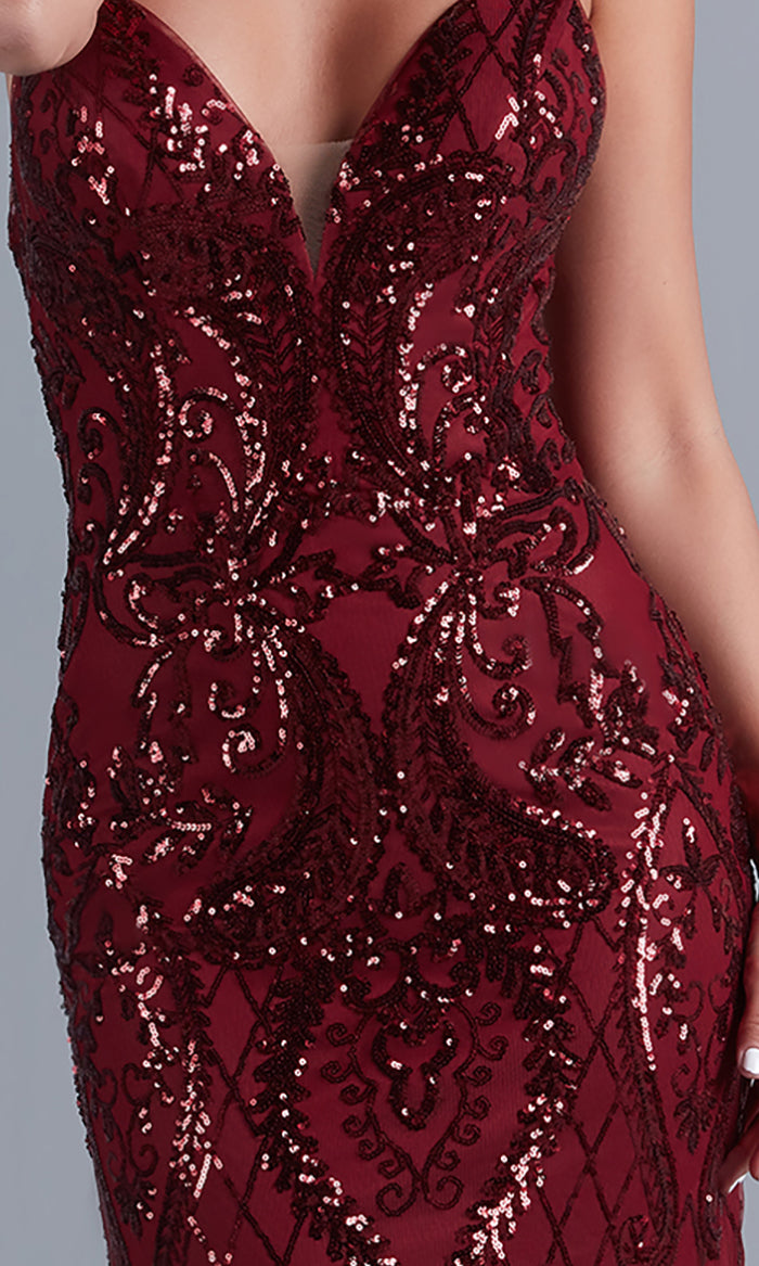 Open-back Long Prom Dress in Sequin Tulle Open-back Long Prom Dress in Sequin Tulle